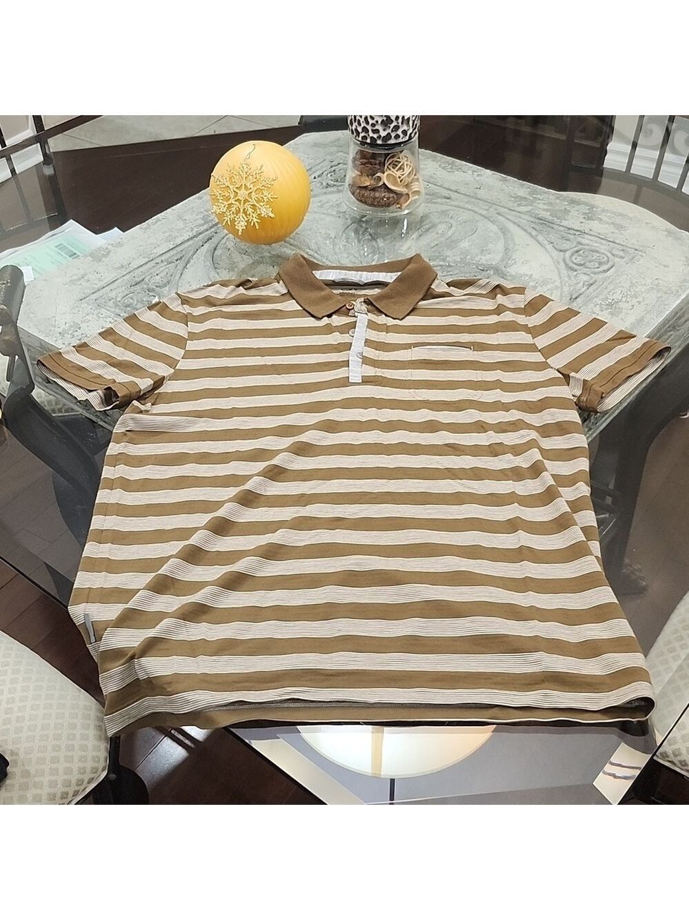 ICEBREAKER MEN'S  QUATRRO STRIPPED MERINO POLO SHIRT NWOT LARGE